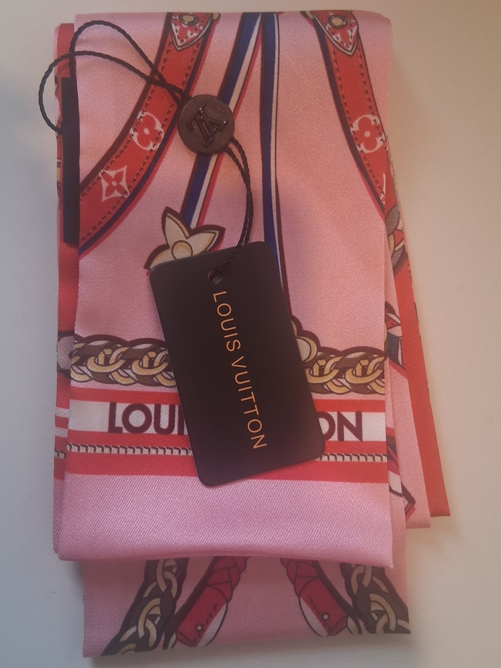 Louis Vuitton Pink TwillyScarf